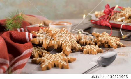 Christmas cookies on kitchen countertop Christmas cookies on kitchen countertop 139221998