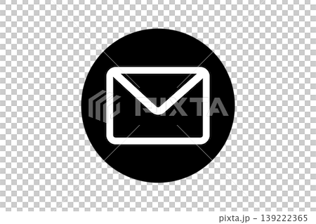 Black Mail Envelope Icon In Circle Symbolizing Email Message And Communication Concept Black Mail Envelope Icon In Circle Symbolizing Email Message And Communication Concept 139222365