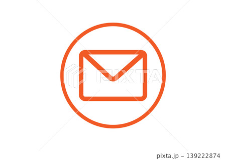Mail Icon Inside Circle Representing Email Message, Communication and Notification Symbol 139222874
