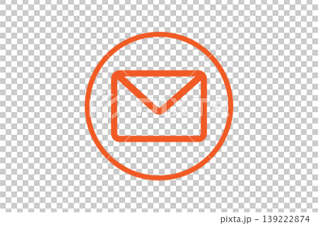 Mail Icon Inside Circle Representing Email Message, Communication and Notification Symbol 139222874