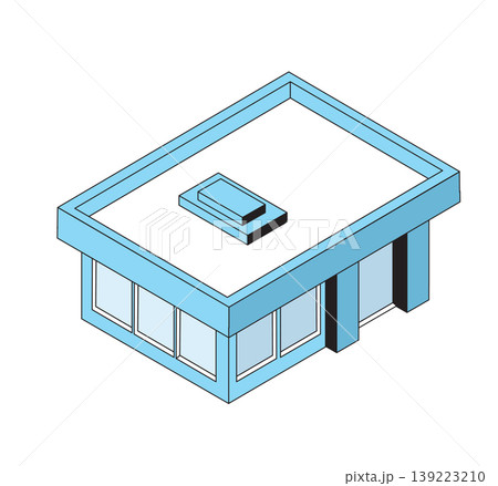 Isometric store building representing retail business commerce Isometric store building representing retail business commerce 139223210