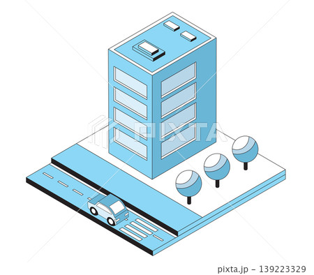 Isometric urban structure building street illustration Isometric urban structure building street illustration 139223329