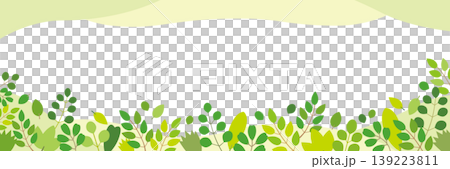 Refreshing green horizontal banner background material / green border 139223811