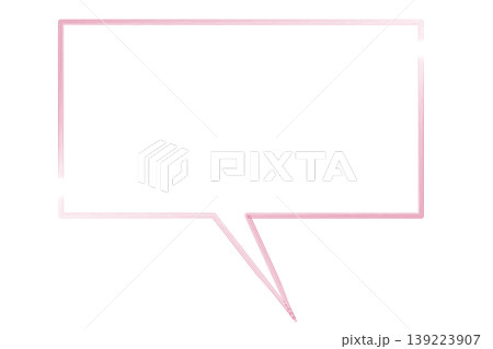シンプルな吹き出しのイラスト四色セット シンプルな吹き出しのイラスト四色セット 139223907