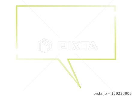 シンプルな吹き出しのイラスト四色セット シンプルな吹き出しのイラスト四色セット 139223909