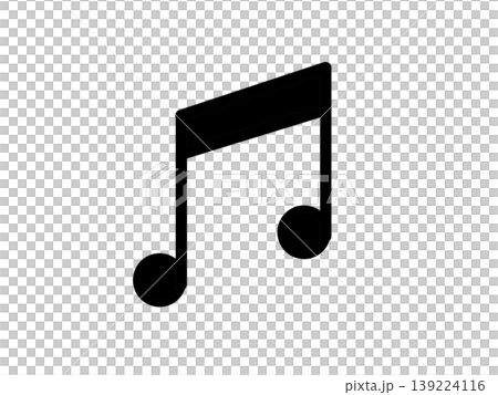 黑色簡約音符設計。 黑色簡約音符設計。 139224116