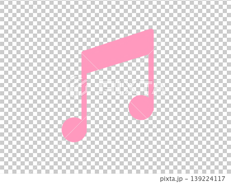 Simple musical note design in pink. Simple musical note design in pink. 139224117