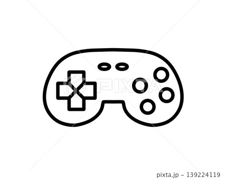 ゲームコントローラー シンプル 黒 ゲームコントローラー シンプル 黒 139224119