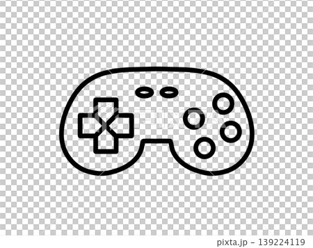 ゲームコントローラー シンプル 黒 ゲームコントローラー シンプル 黒 139224119
