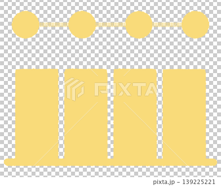 Simple line and bar graph icons, parallel, yellow. Simple line and bar graph icons, parallel, yellow. 139225221