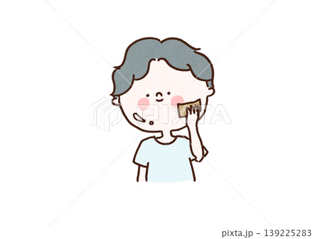 あぶらとり紙で顔のテカリや皮脂をケアする男性のイラスト(メンズ美容・スキンケア) あぶらとり紙で顔のテカリや皮脂をケアする男性のイラスト(メンズ美容・スキンケア) 139225283
