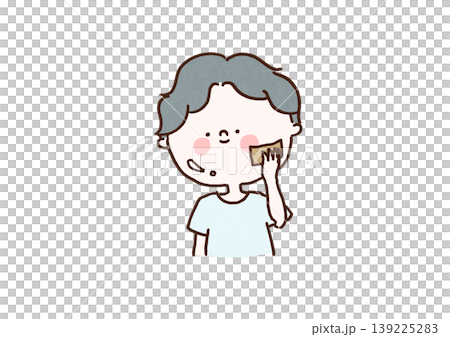 あぶらとり紙で顔のテカリや皮脂をケアする男性のイラスト(メンズ美容・スキンケア) あぶらとり紙で顔のテカリや皮脂をケアする男性のイラスト(メンズ美容・スキンケア) 139225283