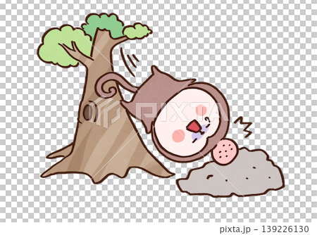 An illustration of a monkey that falls from a tree and fails, just as the proverb says ("Even monkeys fall from trees" - a mistake due to overconfidence). An illustration of a monkey that falls from a tree and fails, just as the proverb says ("Even monkeys fall from trees" - a mistake due to overconfidence). 139226130