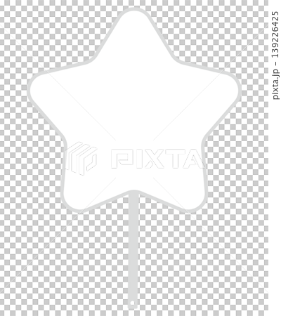 星型の白いうちわのイラスト素材 星型の白いうちわのイラスト素材 139226425