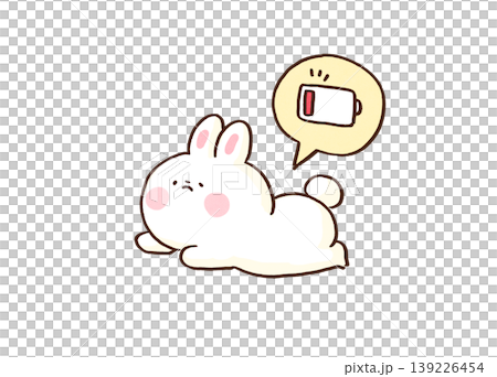 An illustration of a rabbit collapsing from exhaustion after running out of energy (burnout/overwork). An illustration of a rabbit collapsing from exhaustion after running out of energy (burnout/overwork). 139226454