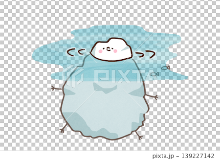 見えないリスクや潜在能力・海面下に巨大な体を隠した氷山の一角のメタファーイラスト 139227142