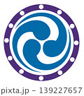 文様　尾長左三つ巴 139227657