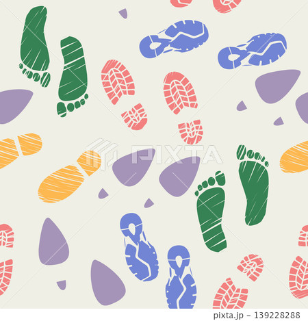 Colorful Square Dynamic Seamless Pattern Composition of Different Shoes Colorful Square Dynamic Seamless Pattern Composition of Different Shoes 139228288