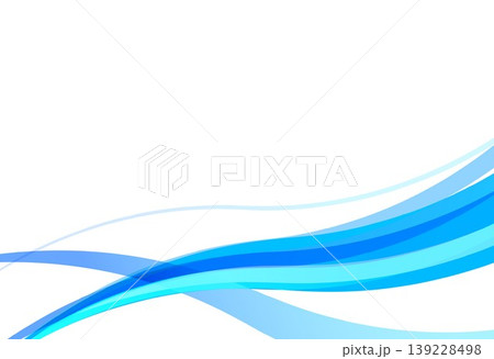 青いゆるやかな曲線 139228498