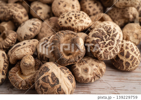 Dried shiitake mushroom, organic nature healthy food. 139229759