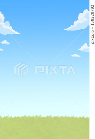 青空と草原が広がる爽やかな背景素材 青空と草原が広がる爽やかな背景素材 139229792