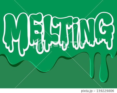 Green Melting Typography Vector Illustration with Dripping Liquid Effect Green Melting Typography Vector Illustration with Dripping Liquid Effect 139229806
