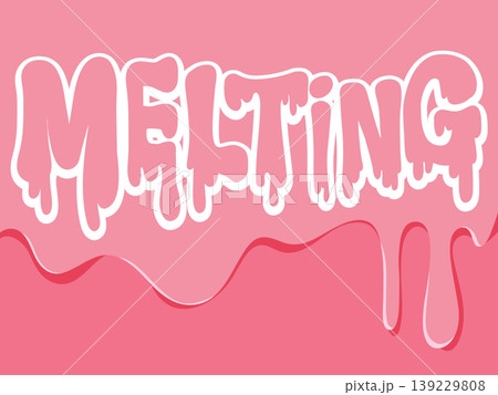 Stylized Pink Melting Text Design with Liquid Drips and Bubble Letters Stylized Pink Melting Text Design with Liquid Drips and Bubble Letters 139229808
