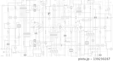 Electrical diagram. Technical drawing....のイラスト素材 [139230287] - PIXTA