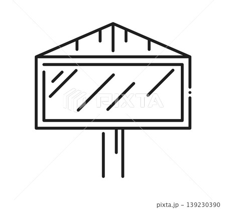 Exhibition ad billboard stand display line icon or pictogram. Trade show presentation billboard lineart icon, promo stand display outline vector symbol. Retail outdoor light box pictogram or sign Exhibition ad billboard stand display line icon or pictogram. Trade show presentation billboard lineart icon, promo stand display outline vector symbol. Retail outdoor light box pictogram or sign 139230390