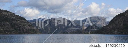 Lysefjord Bridge and mountains, Rogaland, Norway. 139230420