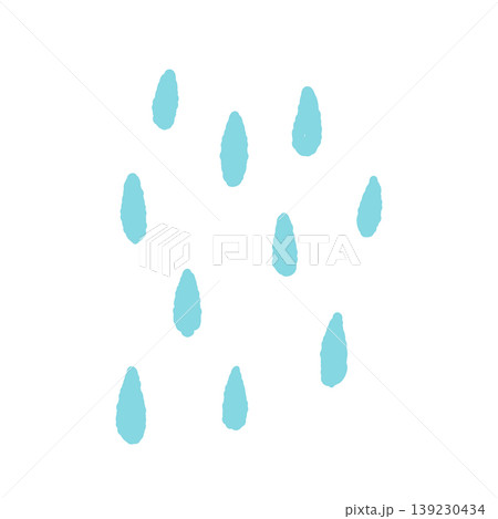 しずく雨の絵本ぽいイラスト しずく雨の絵本ぽいイラスト 139230434