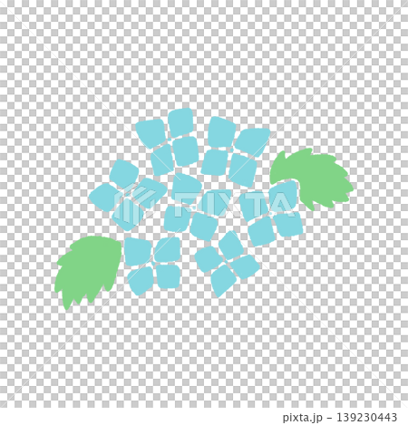 あじさいの手描き絵本ぽいイラスト 139230443