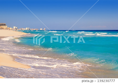 Cancun caribbean sea beach shore turquoise Cancun caribbean sea beach shore turquoise 139230777