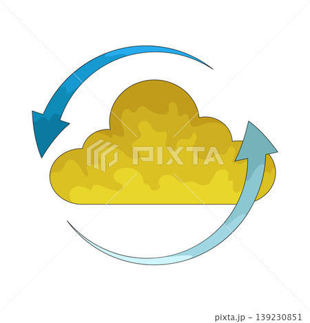 Illustration of cloud sync 139230851