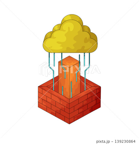 Illustration of cloud firewall Illustration of cloud firewall 139230864