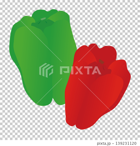 甜椒，紅甜椒圖示插圖 139231120