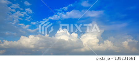 Blue sky white cumulus clouds Blue sky white cumulus clouds 139231661