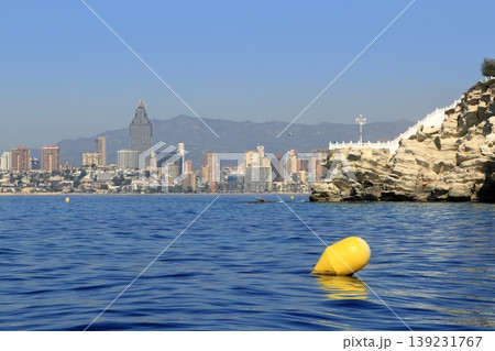 Benidorm Alicante Privince beach from sea Benidorm Alicante Privince beach from sea 139231767