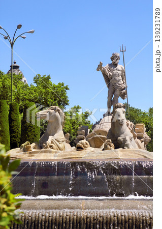 Madrid Neptuno fountain in Paseo de la Castellana 139231789