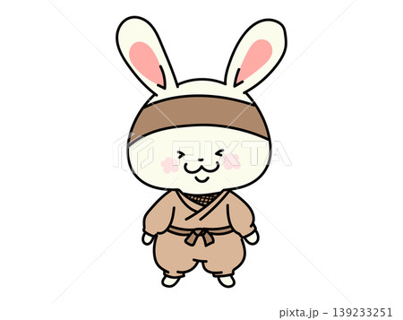 かわいい忍者のウサギのイラスト 139233251