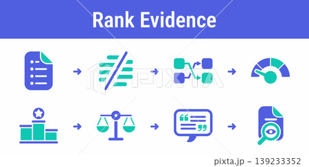 RAG Evidence Ranking Workflow Packのイラスト素材 [139233352] - PIXTA