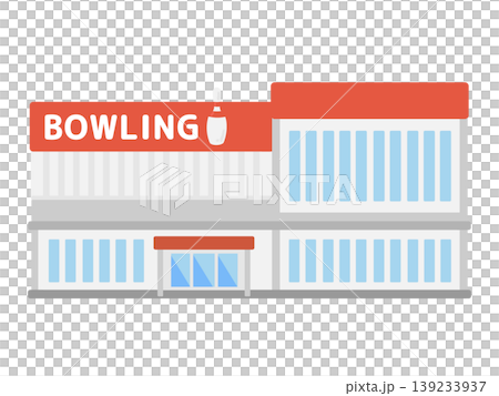 Bowling alley building illustration Bowling alley building illustration 139233937