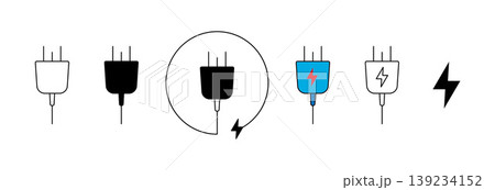 Electric plug icon Electric plug icon 139234152