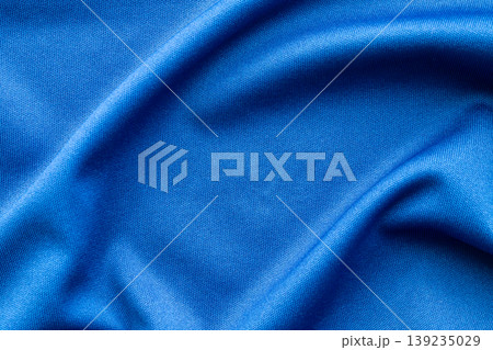 Blue sports clothing fabric football shirt jersey texture Blue sports clothing fabric football shirt jersey texture 139235029