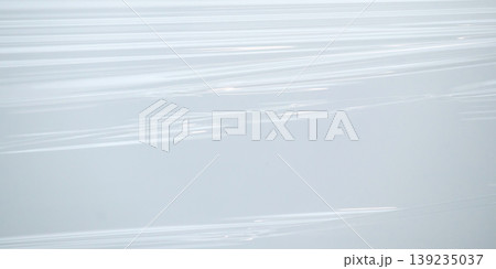 Abstract white plastic film wrap texture background 139235037