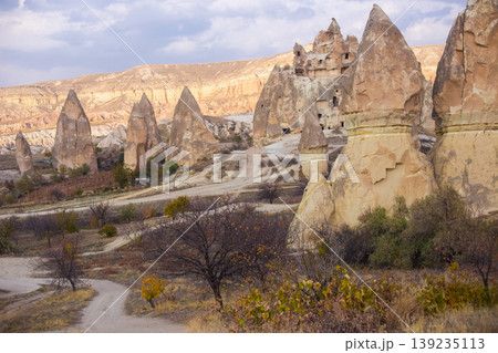 beautiful mountain scenery in the city Cappadocia in Turkey beautiful mountain scenery in the city Cappadocia in Turkey 139235113