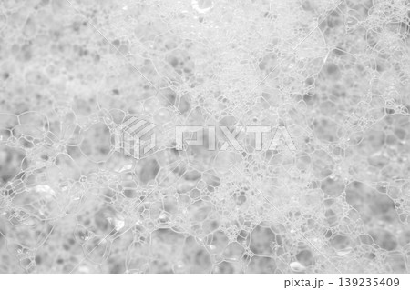 Abstract white soap foam bubbles texture background Abstract white soap foam bubbles texture background 139235409