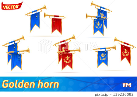 king royal golden horn trumpet vector illustration king royal golden horn trumpet vector illustration 139236092