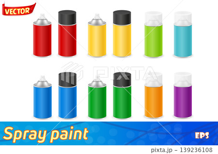 spray paint in a metal can container vector illustration 139236108