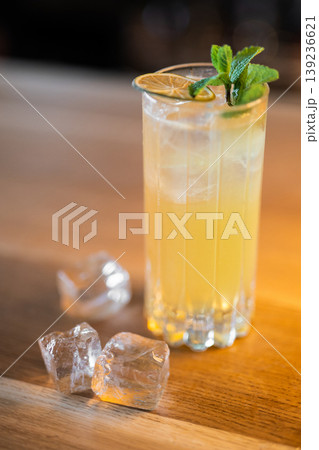 beautiful alcoholic cocktail on the bar counter beautiful alcoholic cocktail on the bar counter 139236621
